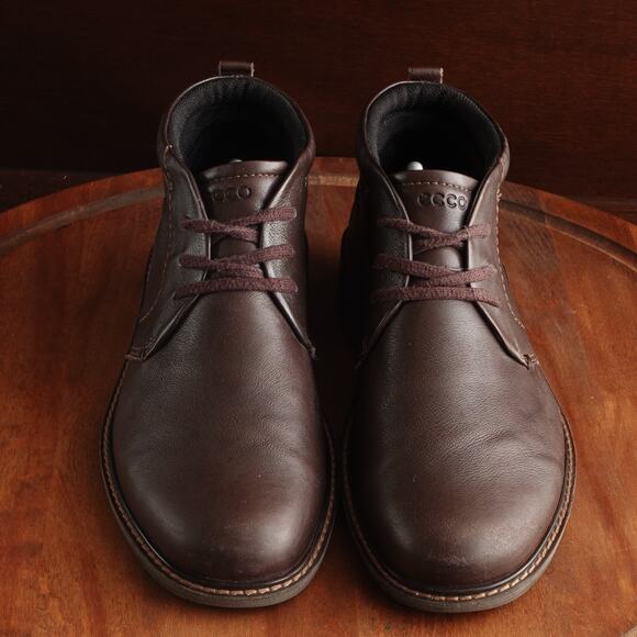 Ecco Boots Mens SZ EU 44 US 10-10.5 Brown Turn GTX Leather Chukka Ankle Comfort main image 10